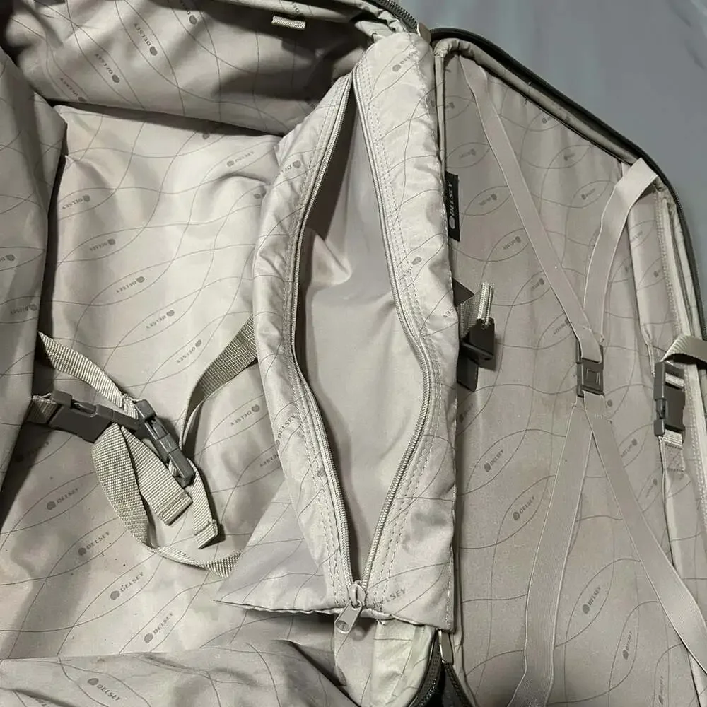 Delsey Grey Softside Rolling Carry-On Luggage